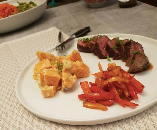 Seared Steaks & Spicy Peppers