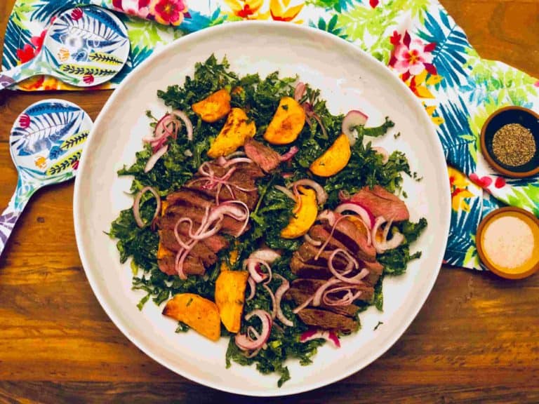 Simple Steak Salad with Sweet Potatoes And Green Chermoula