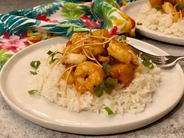 Sweet Chili Shrimp Rice Bowl by home chef