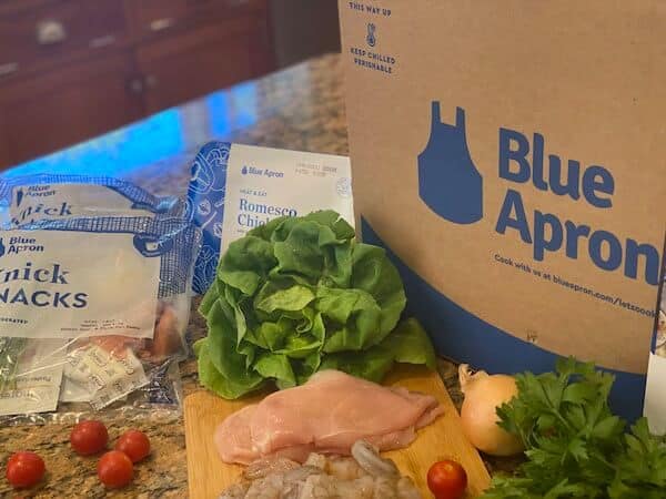 blue apron meal unboxing