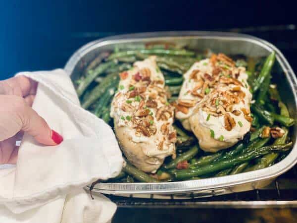 Fig Pecan Chicken With Bacon Green Beans