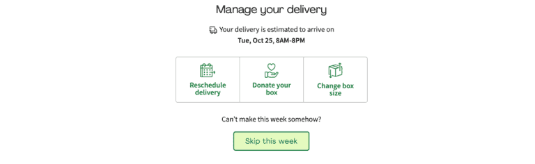 manage delivery hello fresh