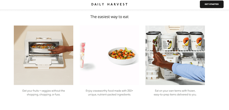 Daily Harvest website