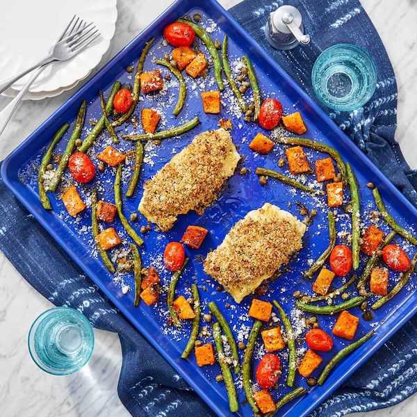 Sheet Pan Panko-Baked Cod blue apron