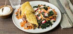 VEGGIE-STUFFED CREPES green chef